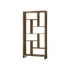Benzara, Woodland Imprts, The Urban Port Metal And Wood Modern Style Bookcase With Multiple Shelves, Brown