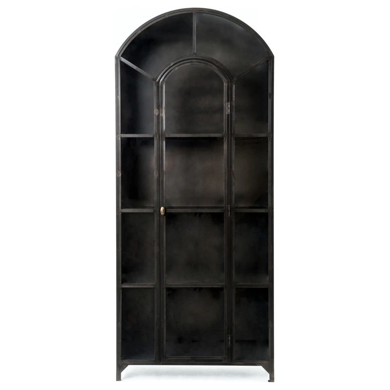 Zin Home Shadow Box Industrial Curio Cabinet With Doors 2 Zin Home Shadow Box Industrial Curio Cabinet With Doors - Image 2