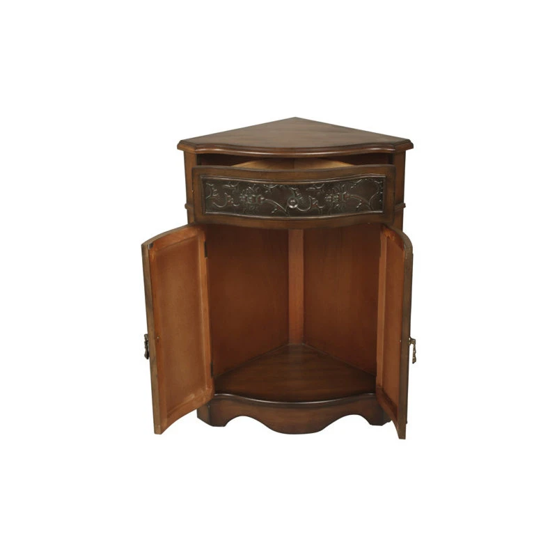 Welcome Home Accents Walnut Corner Cabinet 2 Welcome Home Accents Walnut Corner Cabinet - Image 2