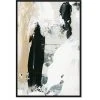 Decor Love Modern Wall Art, Black Textured Frame With Multicolored Abstract Painting