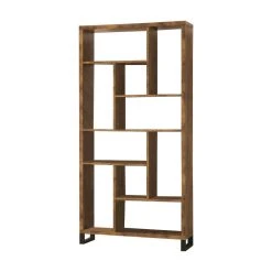 Coaster Home Furnishings Coaster Rustic Antique Nutmeg Bookcase 801236
