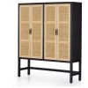 Four Hands Caprice Cabinet, Black Wash Mango