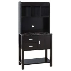 Smart Home Furniture 2-Drawer Wood Baker's Cabinet In Red Cocoa/Black