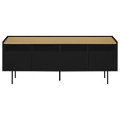 Tema Furniture Inc. Radio TV Table, Oak/Pure Black