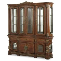 Michael Amini Villa Valencia China Cabinet, Classic Chestnut