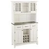 Homestyles Buffet Of Buffets Wood Buffet With Hutch In Off White