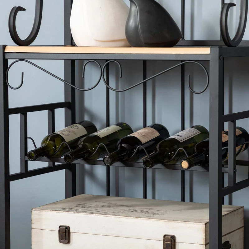 Boraam Industries, Inc. Boraam Praha Metal Bakers Rack With Black Finish 12503 - Image 6