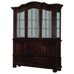 HomeleganceLA, Inc Homelegance Lordsburg 5-Drawer Buffet And Hutch, Dark Brown