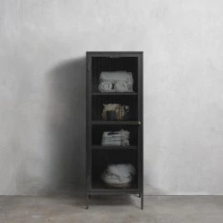 Unique Furniture 1-Door Glass & Metal Display Cabinet In Black 9 Unique Furniture 1-Door Glass & Metal Display Cabinet In Black -NovaSolo Shop 68f1fa8c02f56fe0 0758 w800 h800 b0 p0