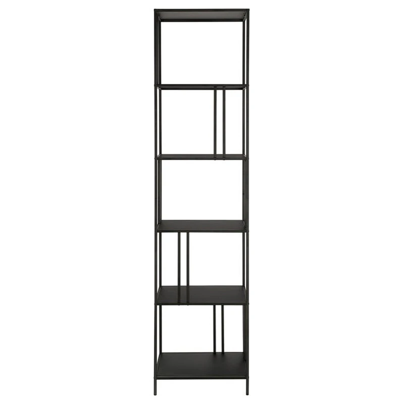 Henn&Hart 18" Blackened Bronze Metal Bookcase 2 Henn&Hart 18" Blackened Bronze Metal Bookcase - Image 2