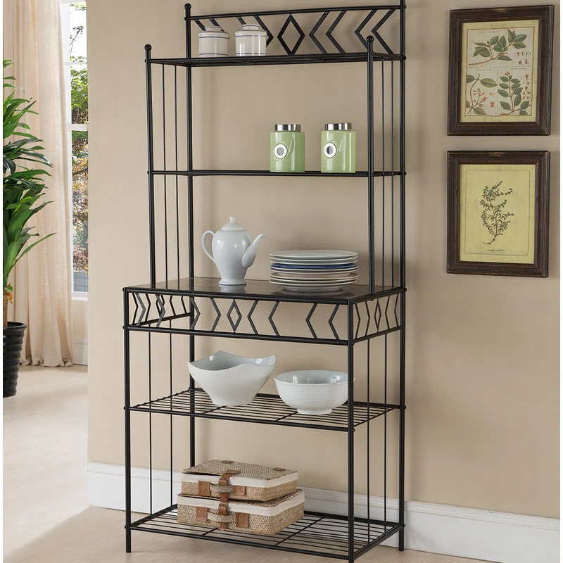 Pilaster Designs Mason Metal 5-Tier Baker's Rack, Black 3 Pilaster Designs Mason Metal 5-Tier Baker's Rack, Black - Image 3