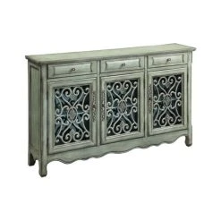 Coaster Home Furnishings Coaster Accent Cabinets Traditional Accent Cabinet In Antique Green Finish