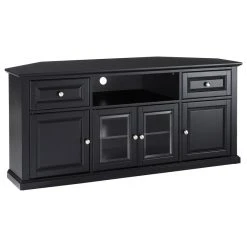 Crosley 60" Corner TV Stand, Black
