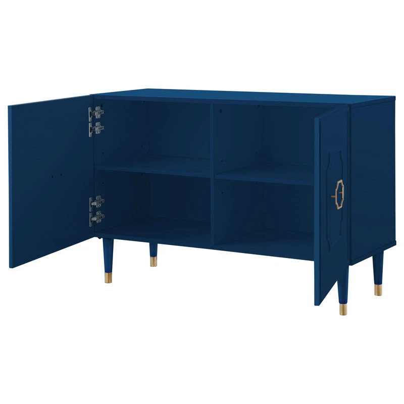 Inspired Home Nohea Sideboard, 2 Doors, Navy 4 Inspired Home Nohea Sideboard, 2 Doors, Navy - Image 4