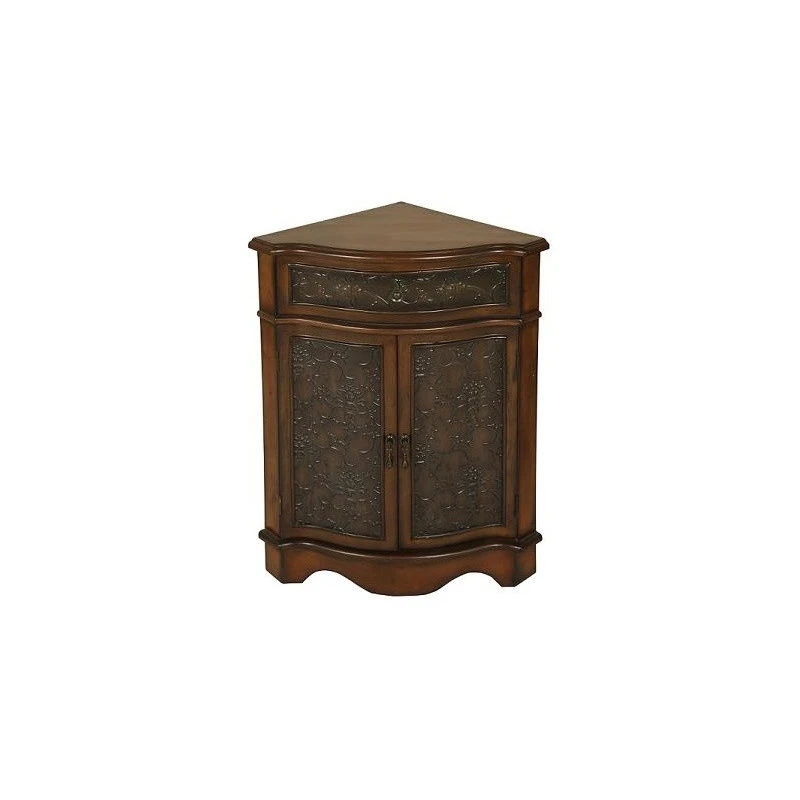 Welcome Home Accents Walnut Corner Cabinet 1 Welcome Home Accents Walnut Corner Cabinet