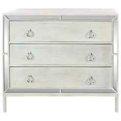 Brimfield & May Glam White Wood Chest 56690