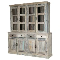 Sierra Living Concepts Inc Solid Reclaimed Wood Dining Farmhouse Buffet With Hutch