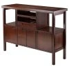 Winsome Diego Wine Rack Buffet Table In Walnut