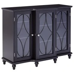 Pilaster Designs Boyce Wood Buffet, Black