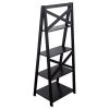 Costway 4-Tier Ladder Shelf Bookshelf Bookcase Storage Display Leaning Home