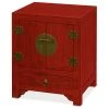 China Furniture And Arts Ming Cabinet, Red/Red Top