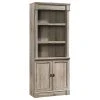 Sauder Palladia Engineered Wood And Metal 3-Shelf Bookcase In Split Oak