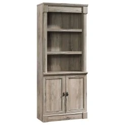 Sauder Palladia Engineered Wood And Metal 3-Shelf Bookcase In Split Oak