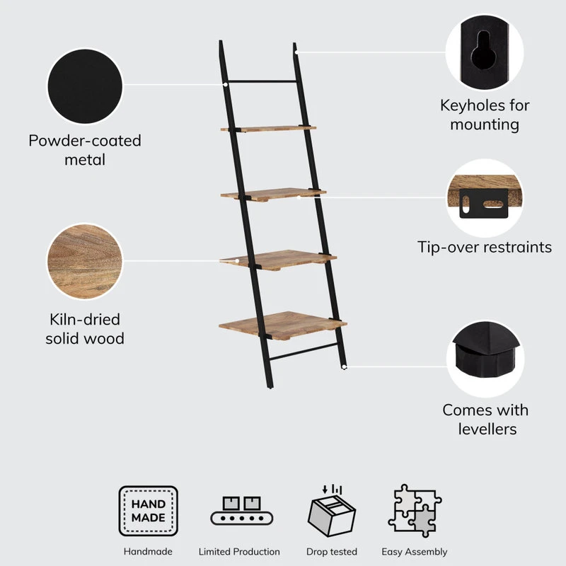 Madeleine Home Inc. Claret Ladder Shelf, Natural - Image 12