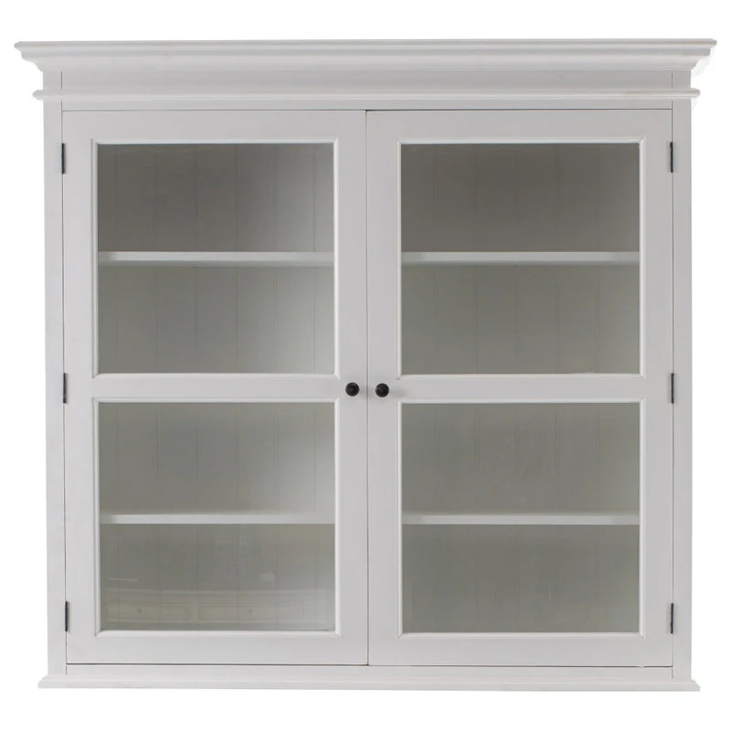 HomeRoots Furniture Classic White Glass Display Hutch - Image 7