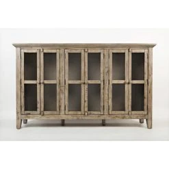 Jofran Rustic Shores Watch Hill Weathered Grey 70 Accent Cabinet