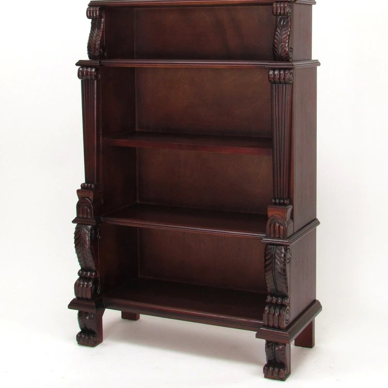 Wayborn Home Furnishing Inc Classic Bookcase, Cherry Brown 2 Wayborn Home Furnishing Inc Classic Bookcase, Cherry Brown - Image 2