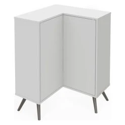 Bestar Small Space Krom Corner Storage Unit In White