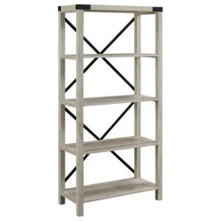 Walker Edison 64" Farmhouse Metal X Bookshelf - Grey Wash 15 Walker Edison 64" Farmhouse Metal X Bookshelf - Grey Wash -NovaSolo Shop 88f1d7c401c1be05 0854 w800 h800 b1 p0