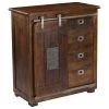 Coast To Coast Imports, LLC Warm Brown Mango 4 Drawer 1 Door Cabinet