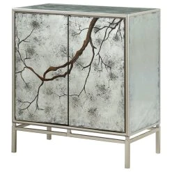 Coast To Coast Imports, LLC Silvermist Winter Forest 2-Door Cabinet