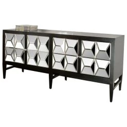 Statements By J Spike Mirrored Sideboard, Black