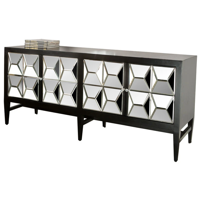 Statements By J Spike Mirrored Sideboard, Black