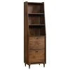 Sauder Harvey Park 3 Shelf Narrow Bookcase In Grand Walnut