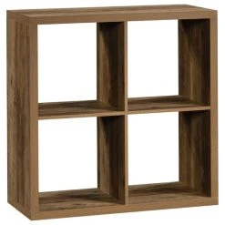 Sauder Engineered Wood 4-Cube Organizer In Rural Pine Finish