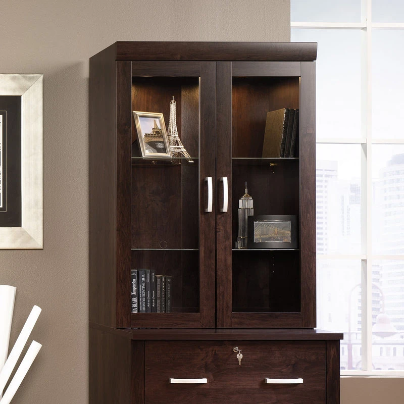 Sauder Office Port Hutch In Dark Alder - Image 2