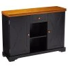 Pilaster Designs Hilo Sideboard Buffet Server Cabinet With Storage, Black