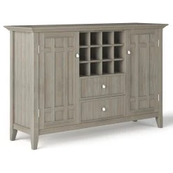 Simpli Home Ltd. Bedford Sideboard Buffet And Wine Rack