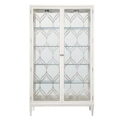 Bernhardt Furniture Company Bernhardt Calista Curio, Silken Pearl/Polished Nickel