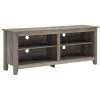 Walker Edison 58" Wood TV Media Stand In Gray Wash