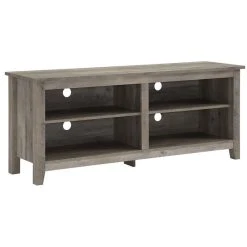 Walker Edison 58" Wood TV Media Stand In Gray Wash