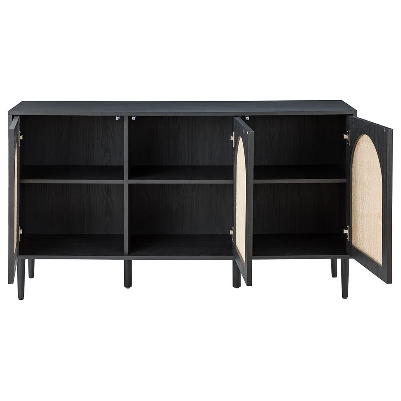 Karat Home 56"W Sideboard, Black - Image 3