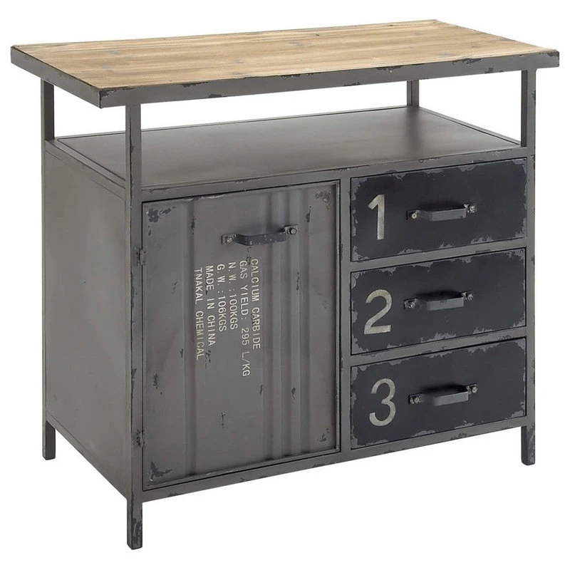 Brimfield & May Industrial Gray Metal Cabinet 55562 - Image 5