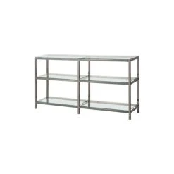Coaster Home Furnishings Coaster Industrial Metal Bookcase/Console With Glass Shelves