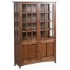 Crafters And Weavers Arts And Crafts Mission Solid Oak China Cabinet