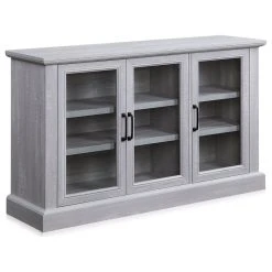 Belleze 55" Farmhouse Sideboard Cabinet, Stone Gray